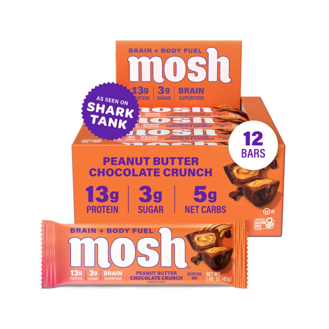 MOSH Protein Bars — Chocolate, Gluten-Free with Vitamins