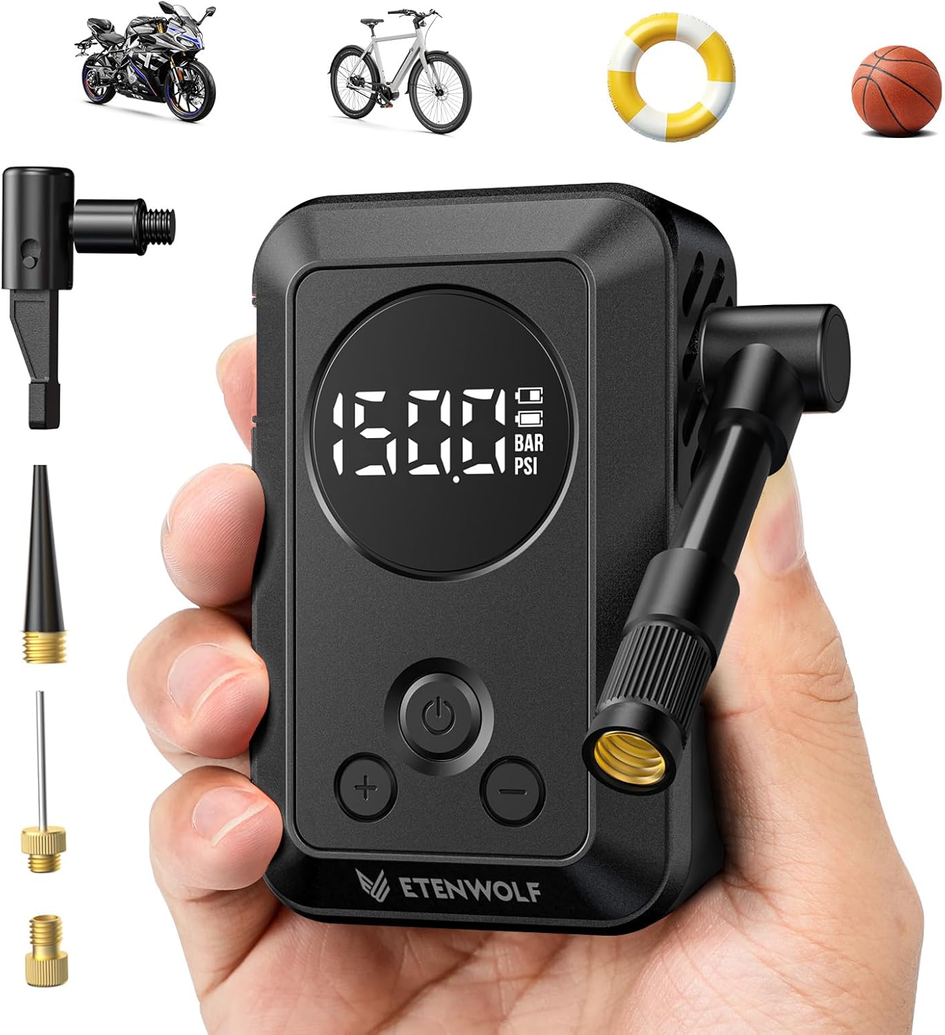 ETENWOLF S0 Mini Bike Tire Inflator — 42% Off for Prime Day