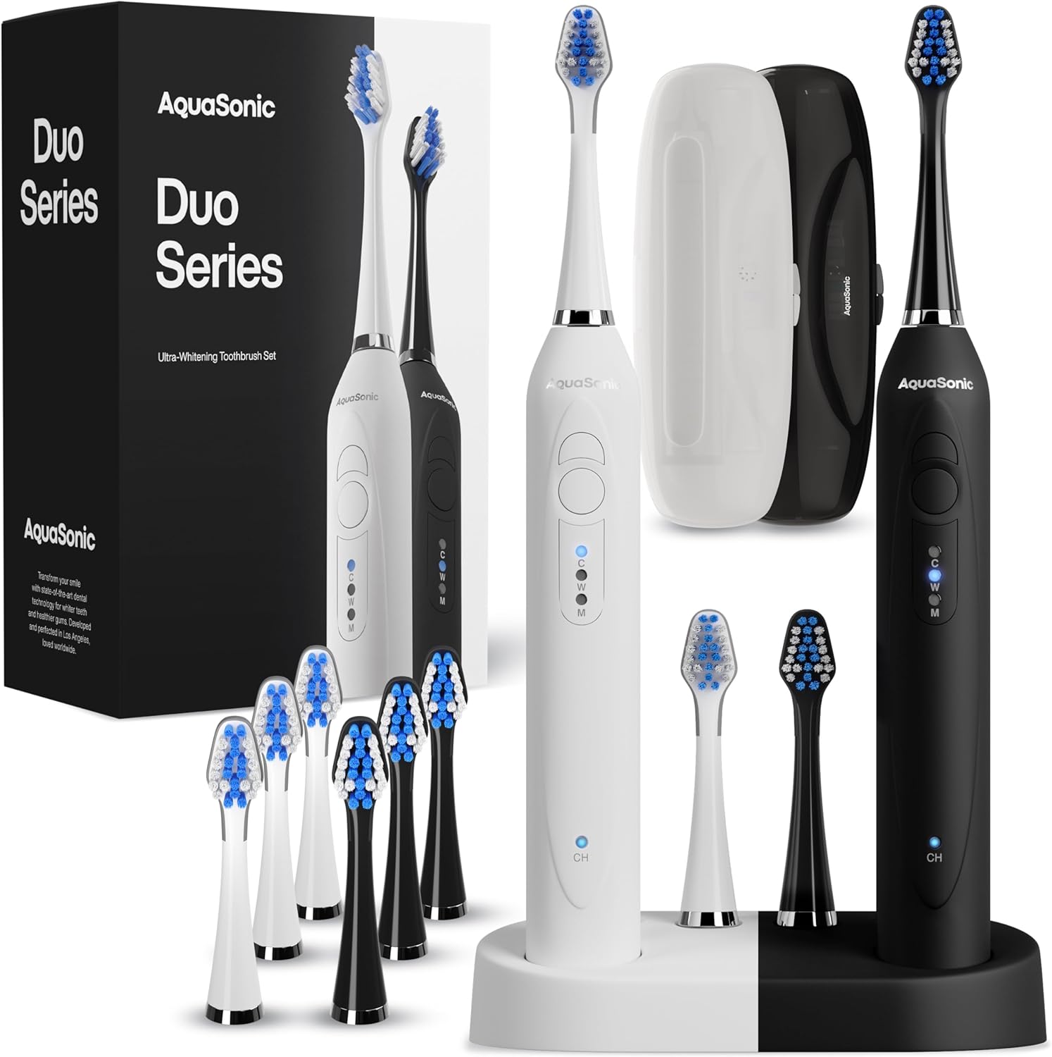 AquaSonic Duo Dual-Handle Toothbrush Set