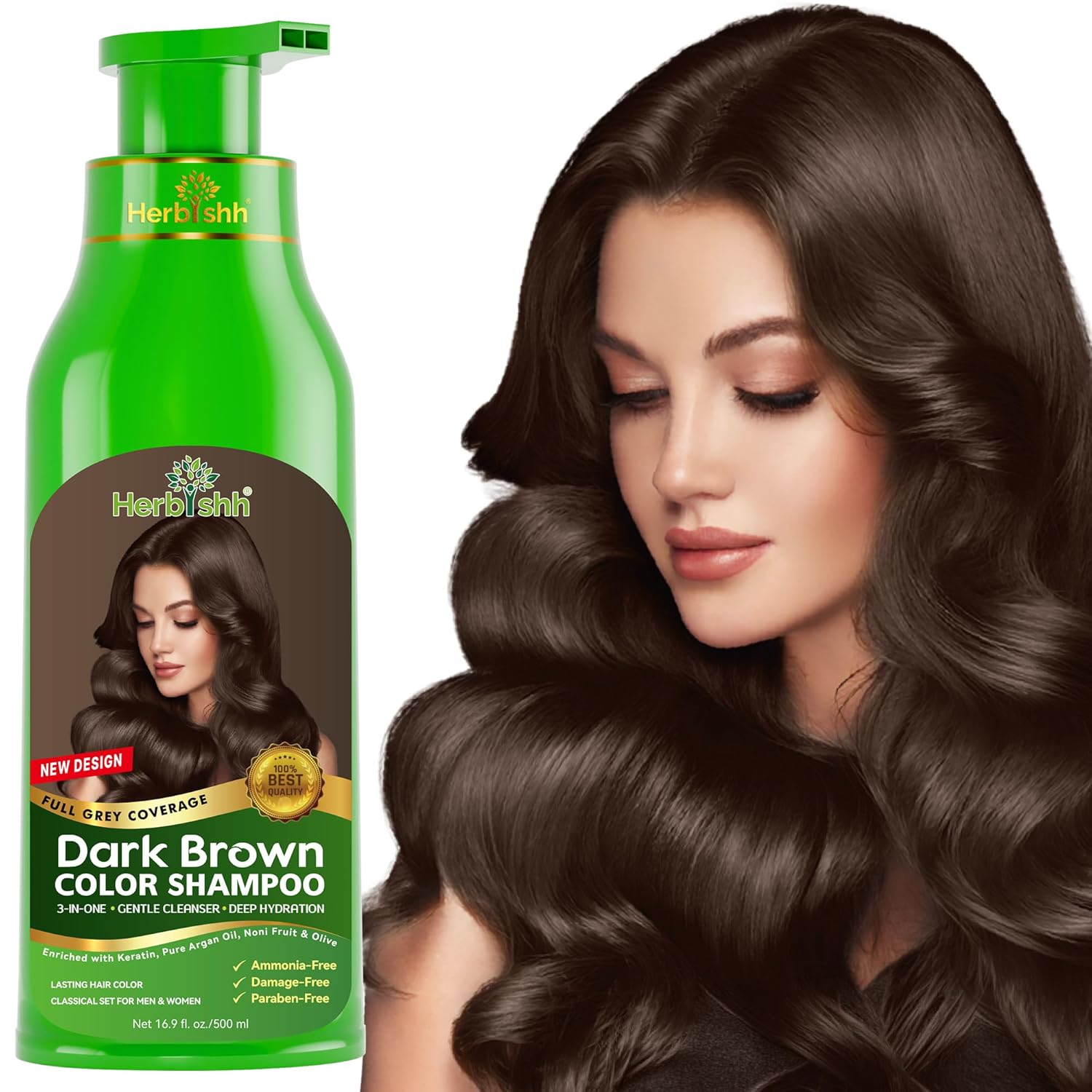 Herbishh Hair Color Shampoo (Ammonia-Free)