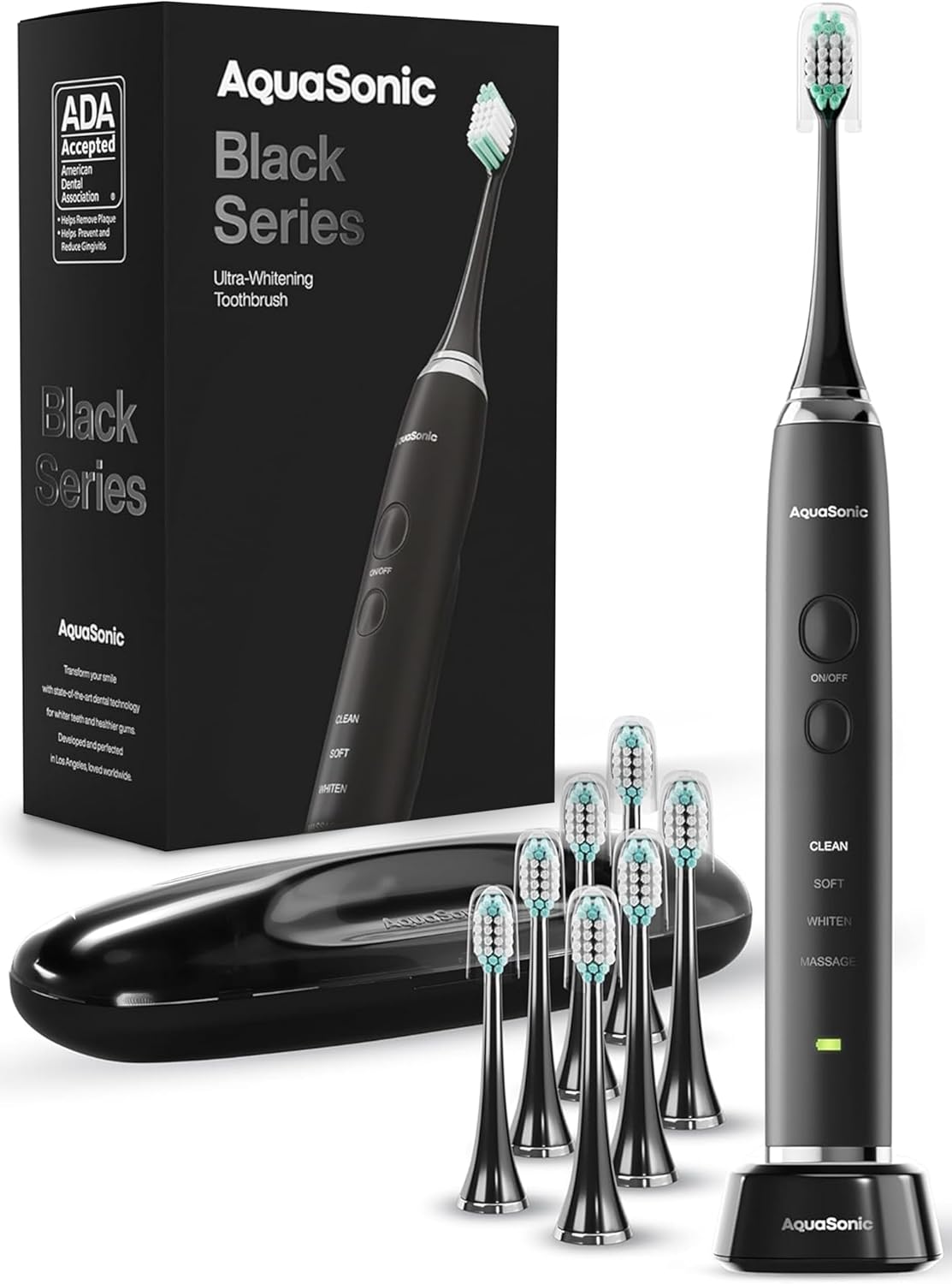 AquaSonic Black Series Ultra-Whitening Sonic Toothbrush — 40% Off for Prime Day
