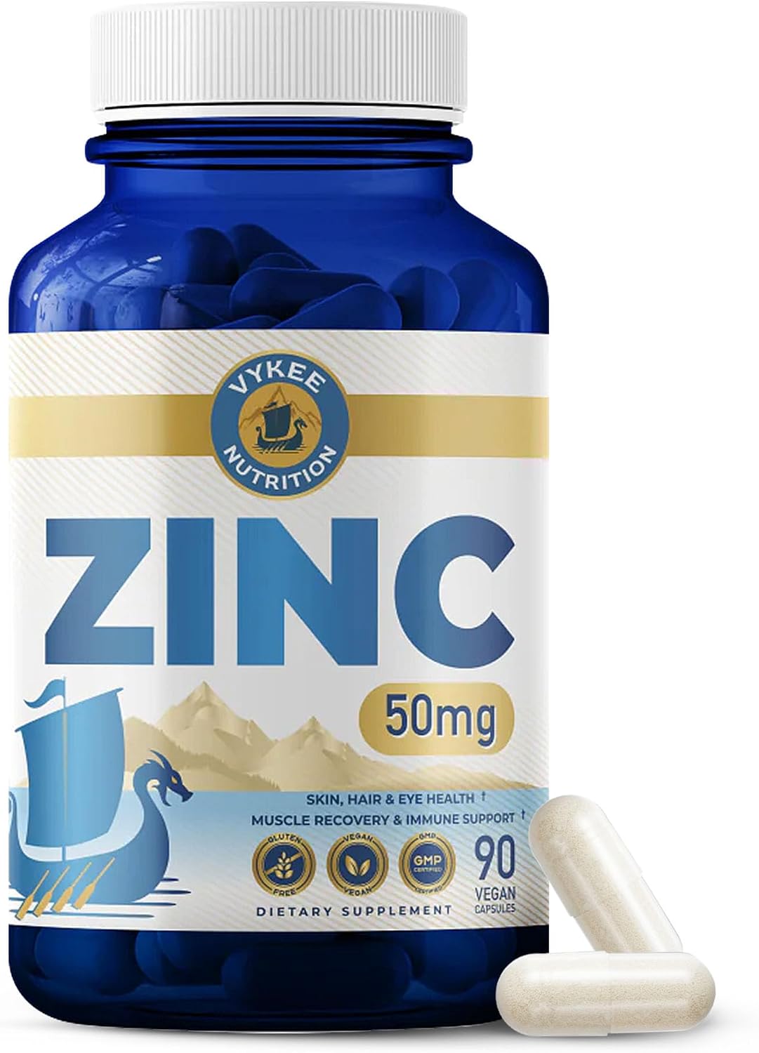 Vykee Nutrition Zinc Capsules — 50 mg, 90 Count
