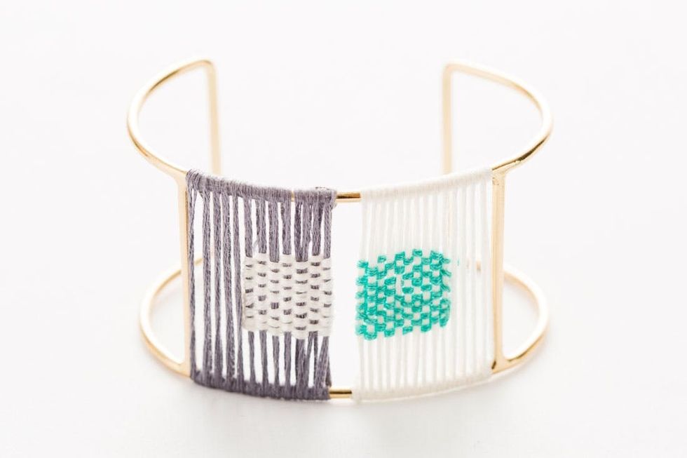How to Make a Mini Tapestry in a Cuff Bracelet Brit + Co