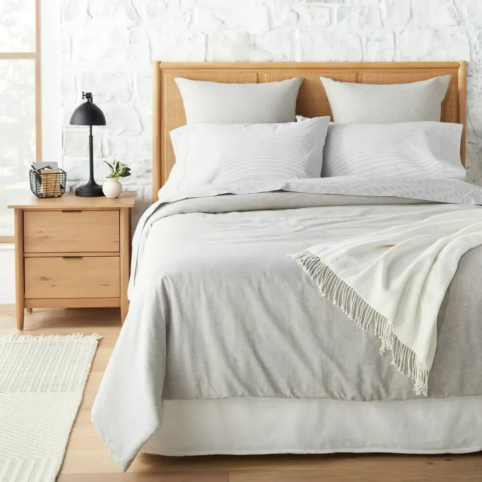 2-Drawer Wood Nightstand