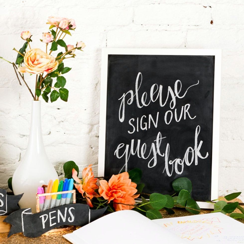 3 Cheap and Easy Ways to DIY Chalkboard Wedding Signs Brit + Co