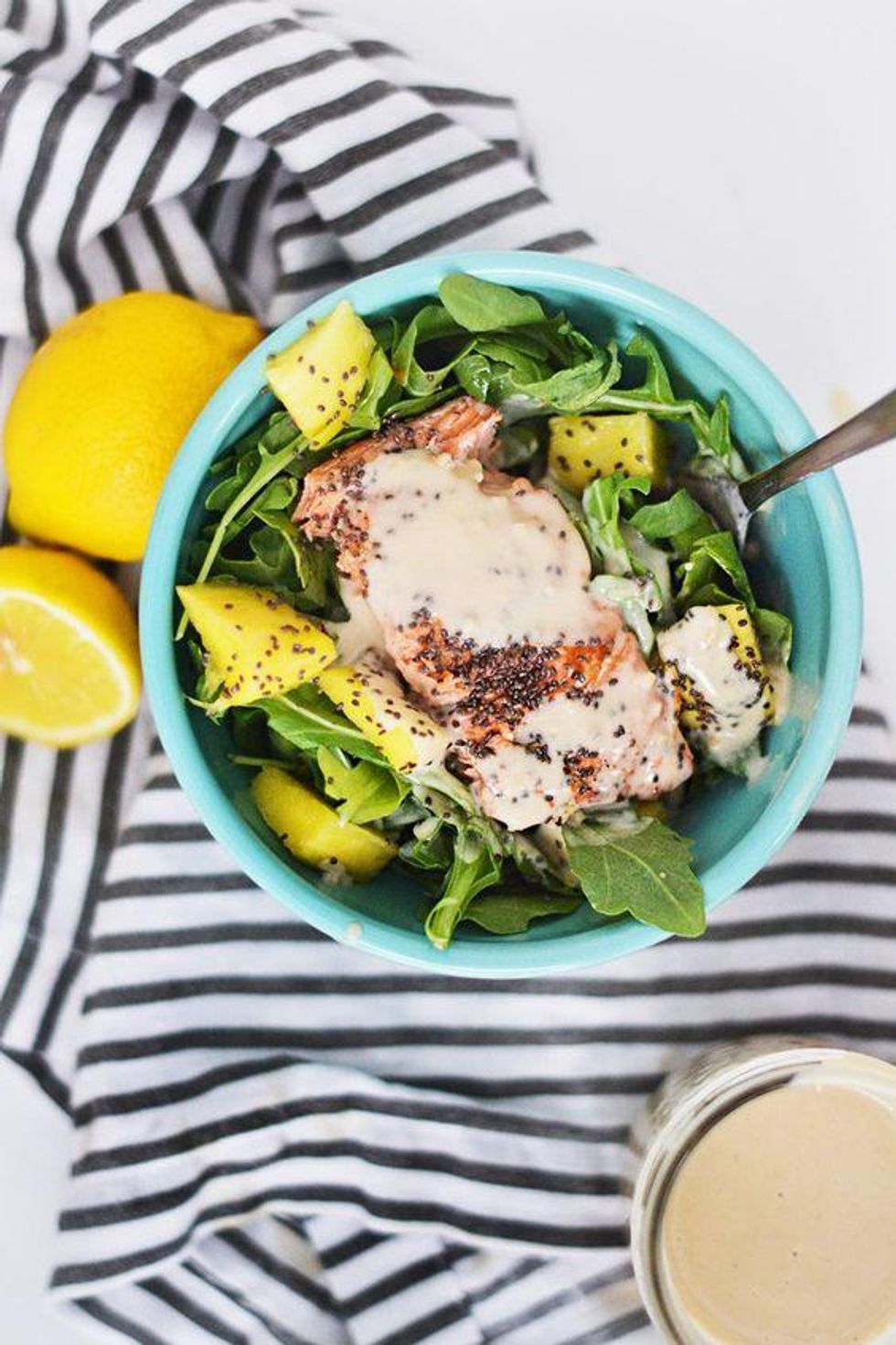 20-Minute Tahini Salmon Salad