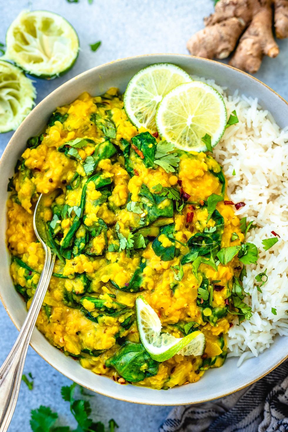 30-Minute Dal Palak (Red Lentil Dal)
