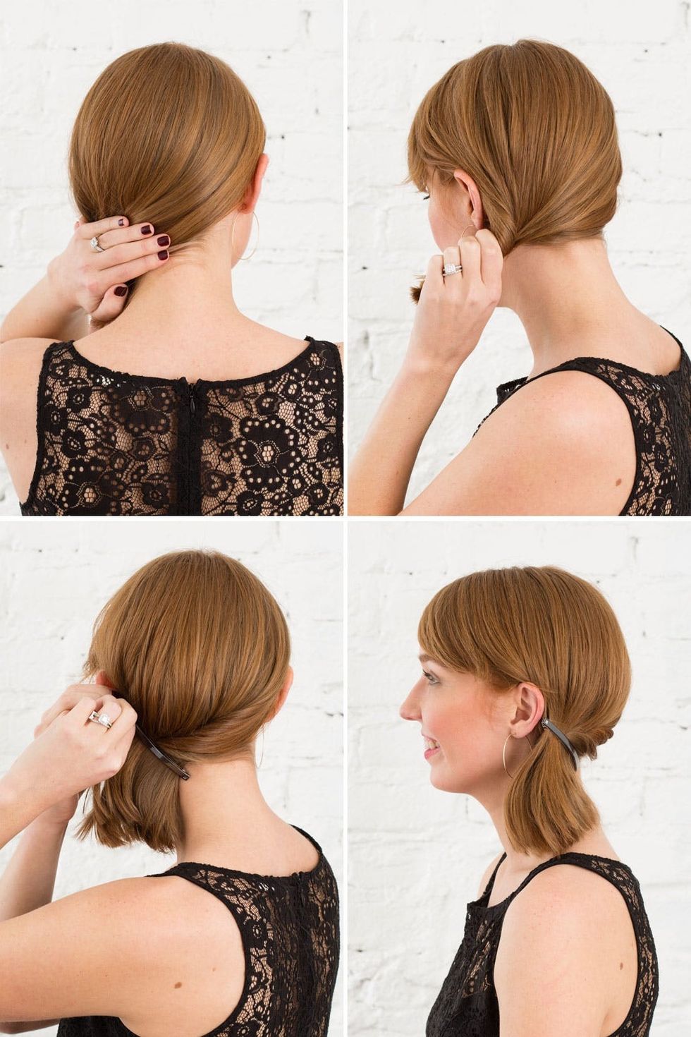 3MetalBarretteHairLowPonyTutorial