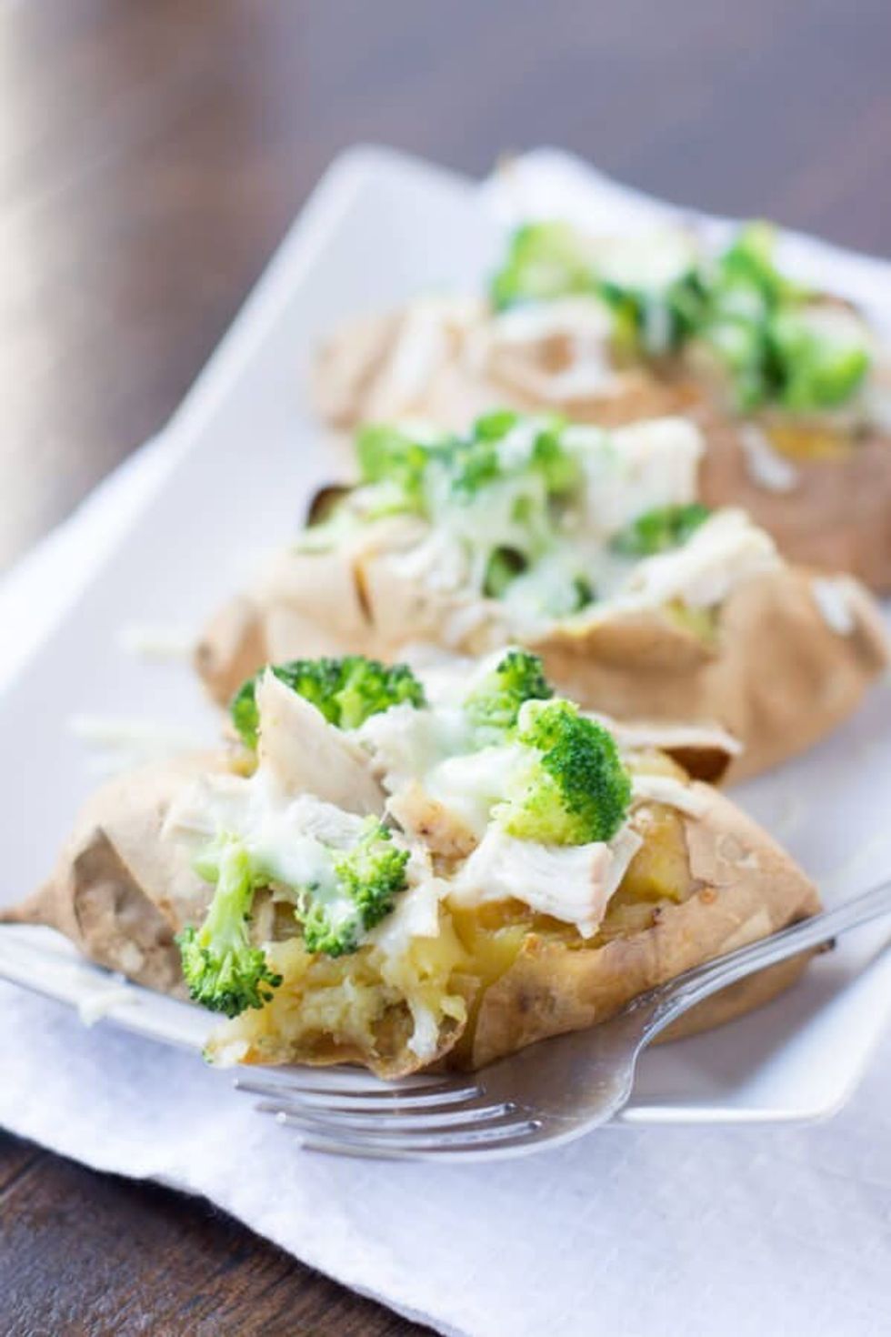 4-Ingredient Stuffed White Sweet Potato