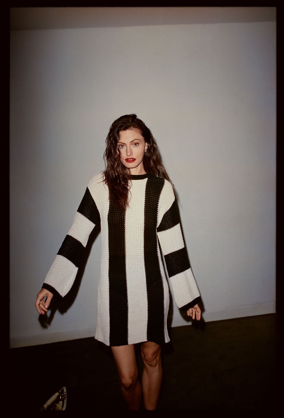 4SI3NNA Long-Sleeve Striped Sweater Mini Dress