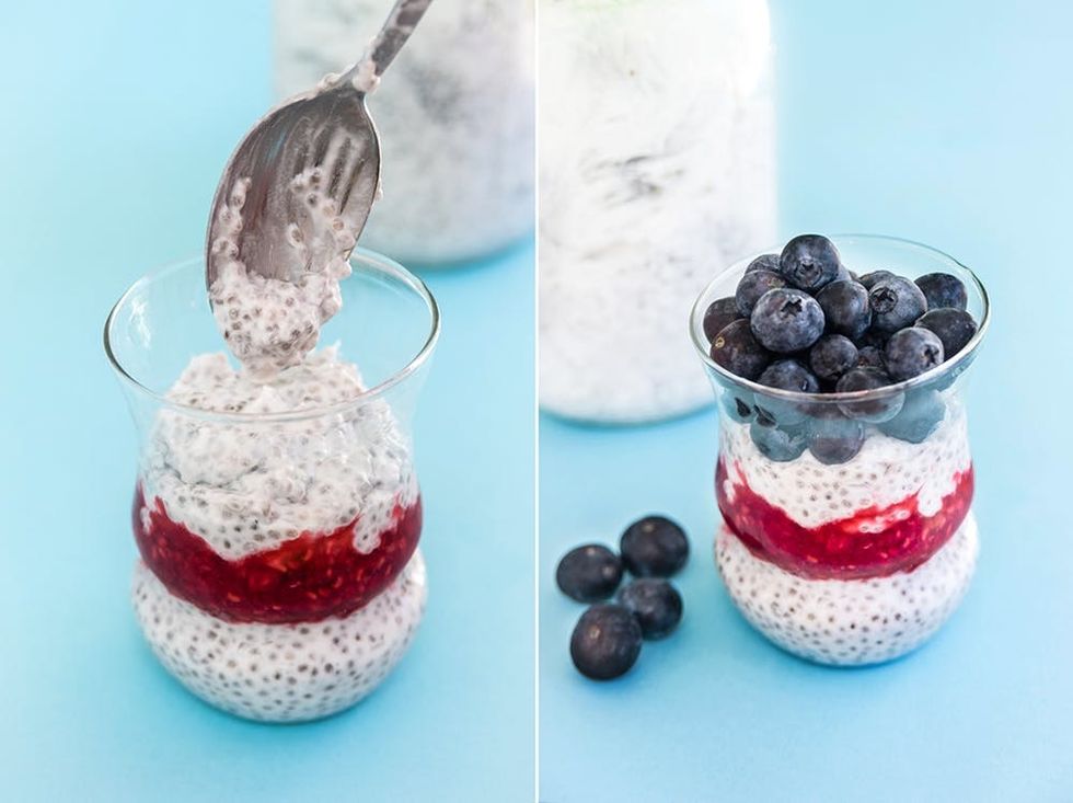 4th of July chia puddings