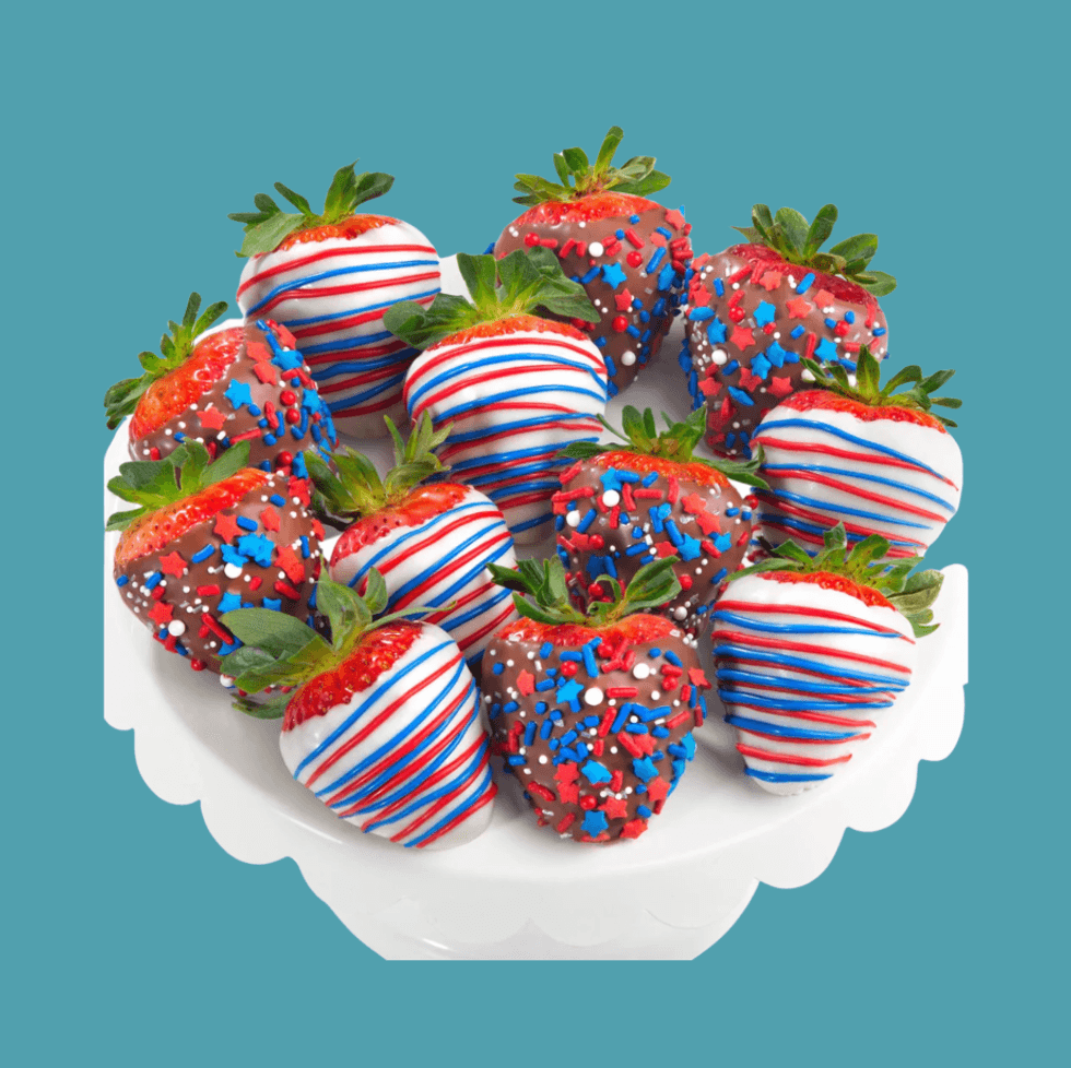 4th of July Chocolatey Covered Strawberries