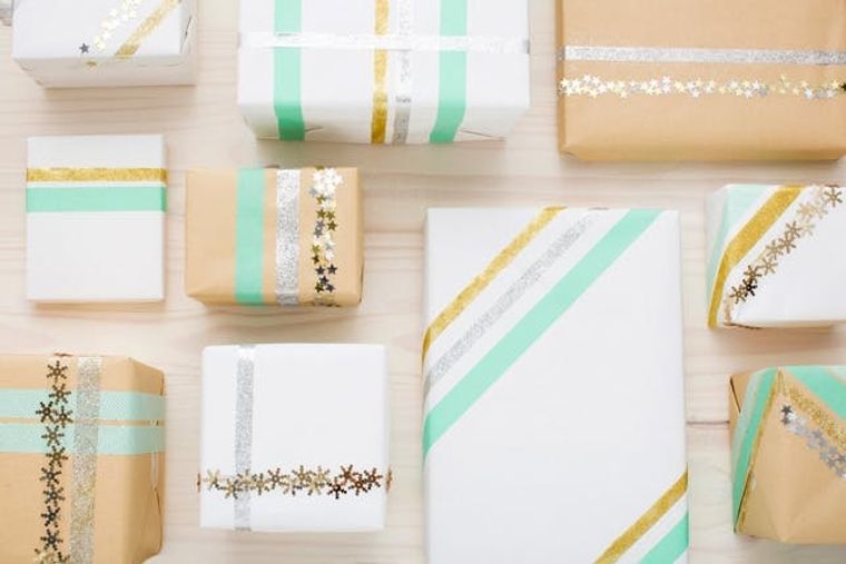 Make Confetti and Glitter Gift Wrap With Double-Sided Tape!