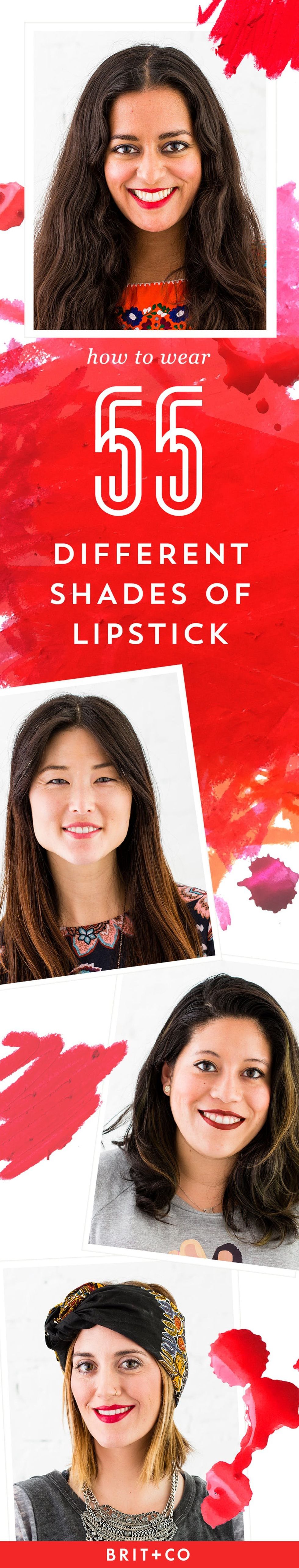 55 Shades of Red Lipstick