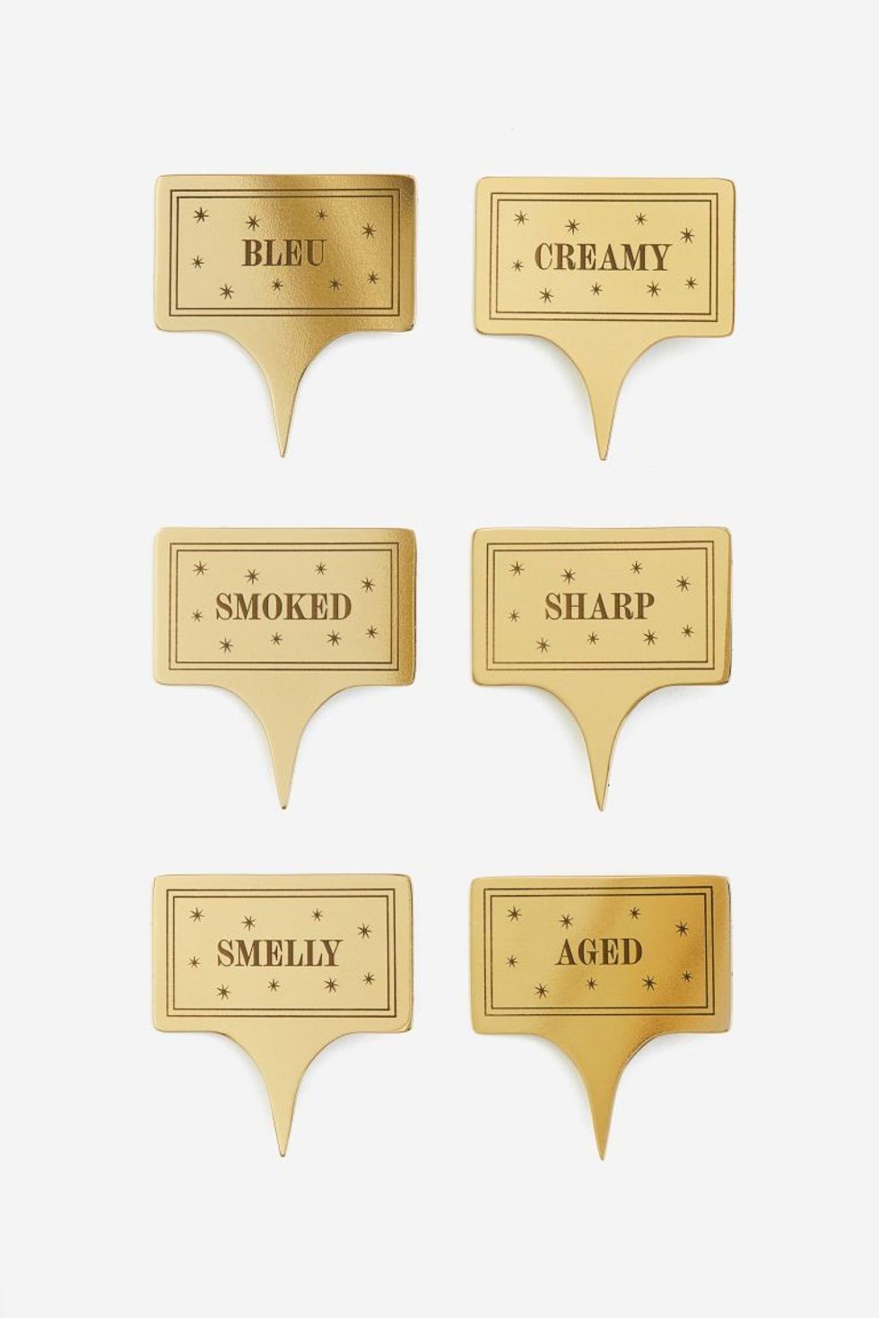 6-Pack Metal Cheese Markers