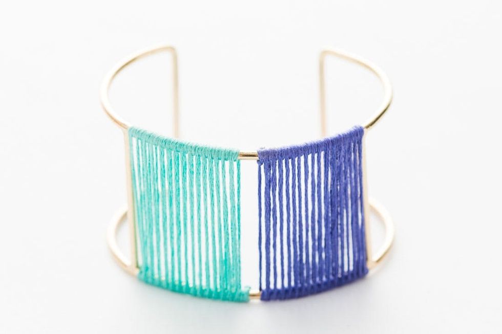How to Make a Mini Tapestry in a Cuff Bracelet Brit + Co