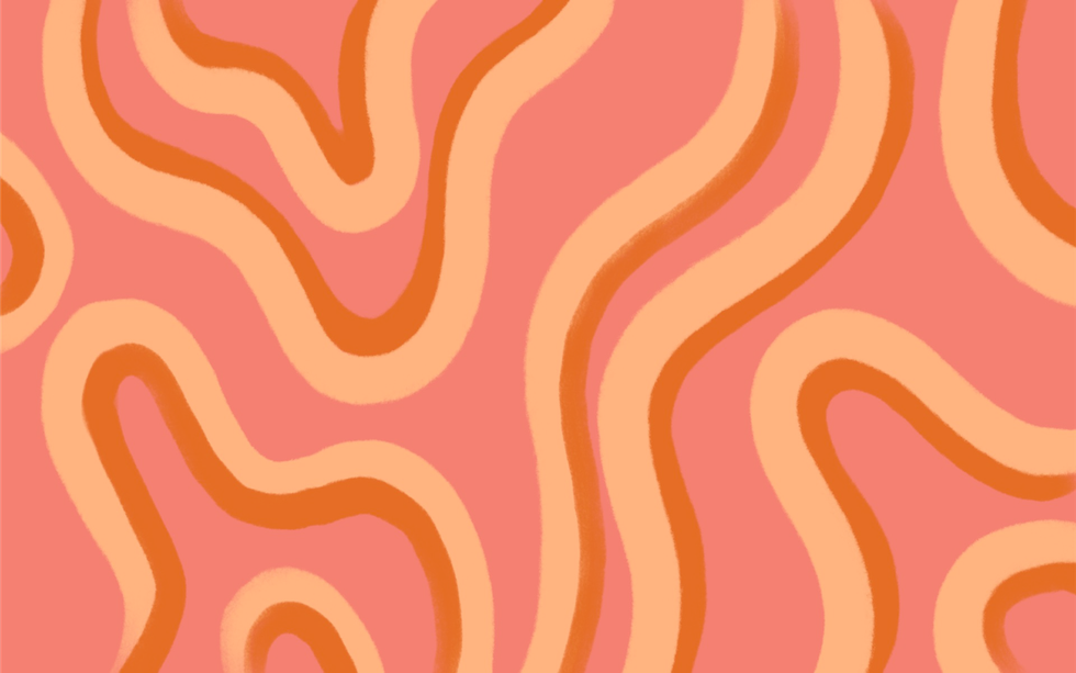 70s wavy background