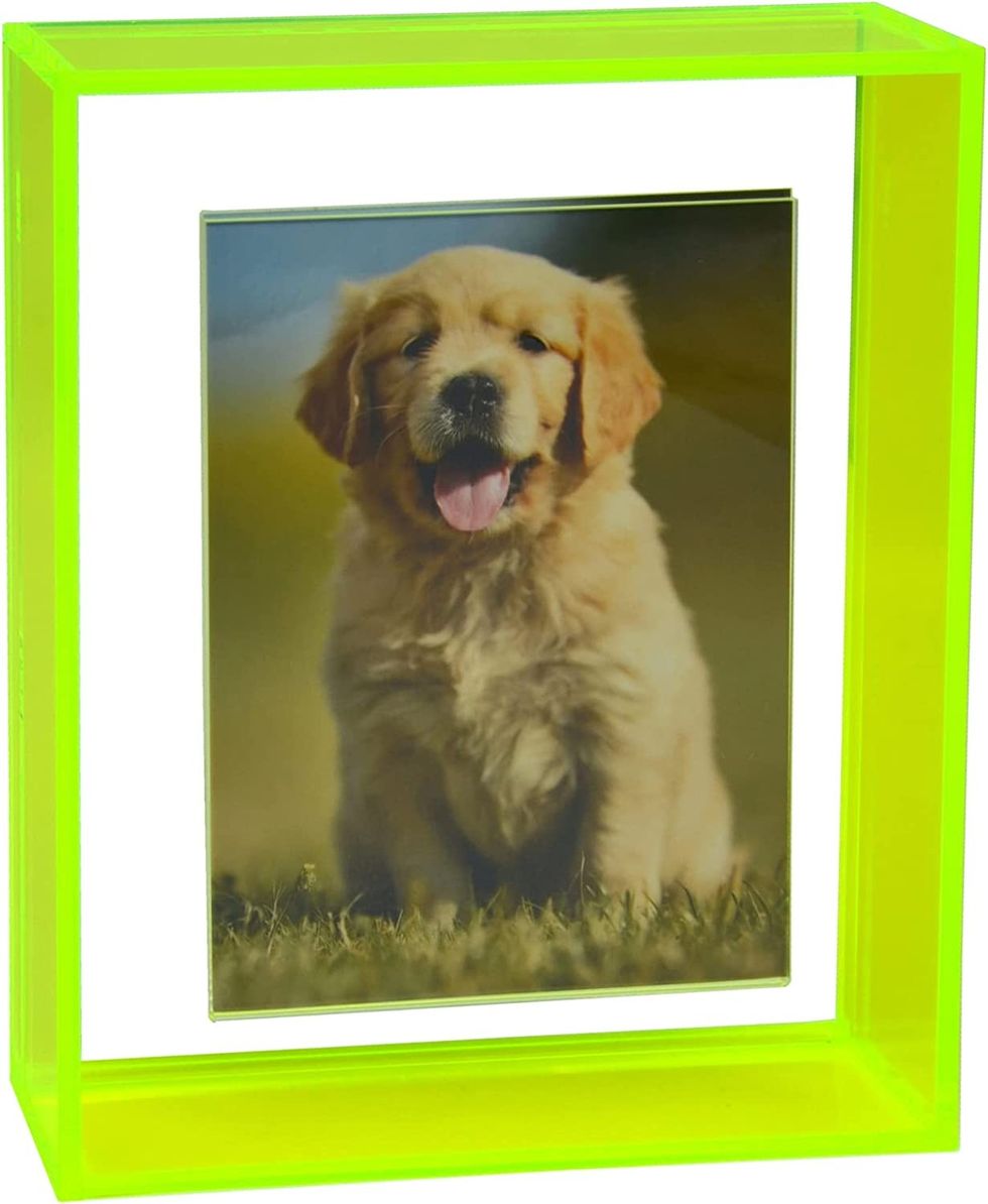 8x10 Floating Picture Frame Neon Acrylic for Desk