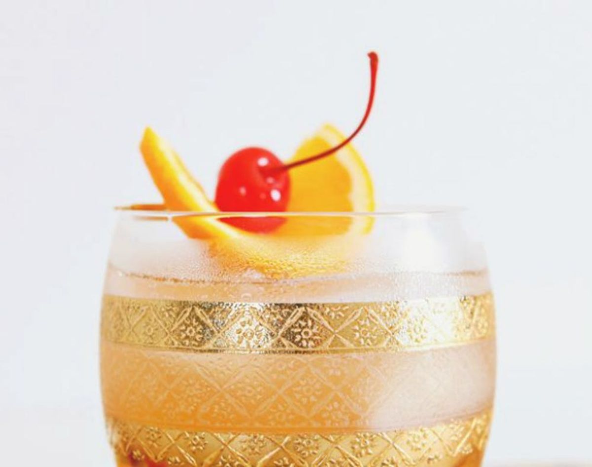 A Brandy Old Fashioned Holiday Cocktail full of festive cheer