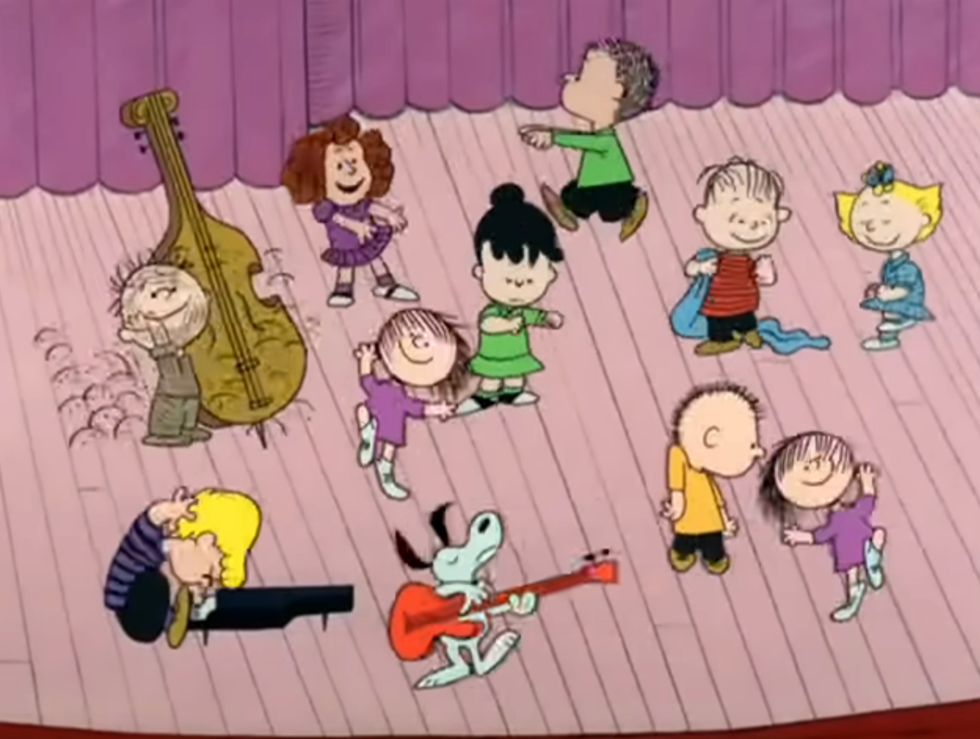 A Charlie Brown Christmas dancing