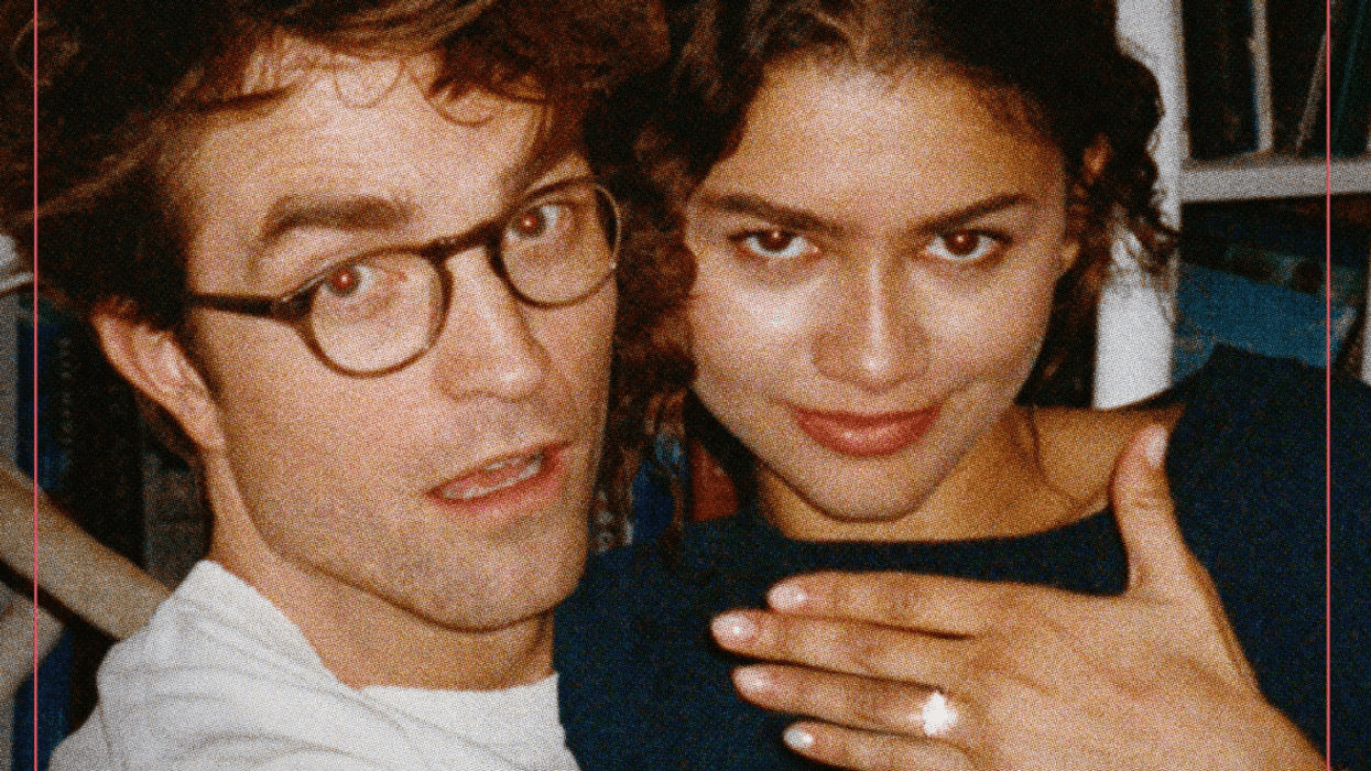 A couple posing in a film poster for "The Drama," releasing April 3.