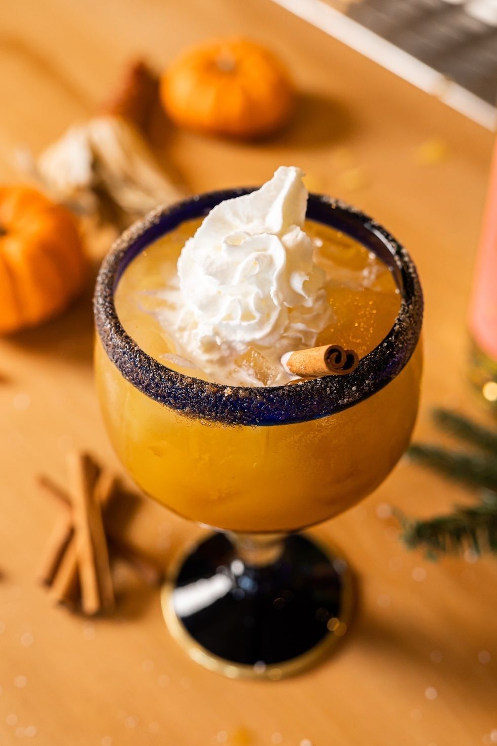 a finished glass of pumpkin juice