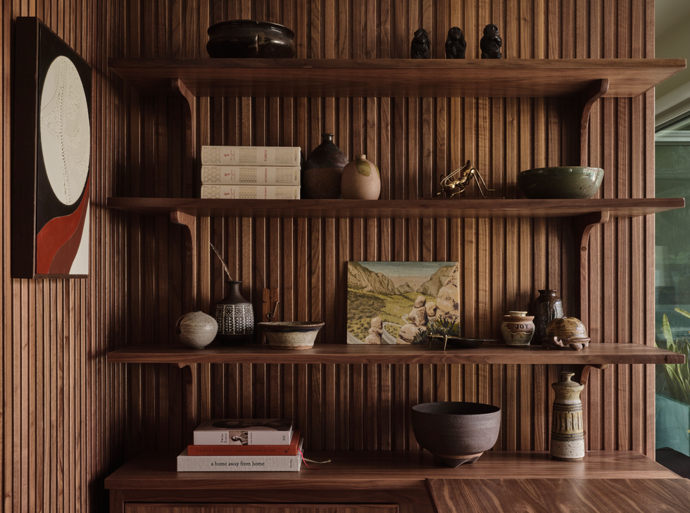 a fully renovated 70's style home office