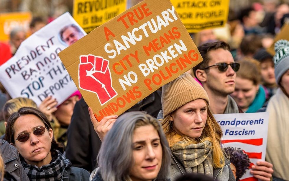 A large immigrant-led coalition held a rally at Washington