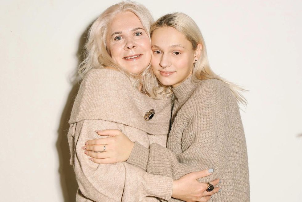 a mother and a daughter hugging