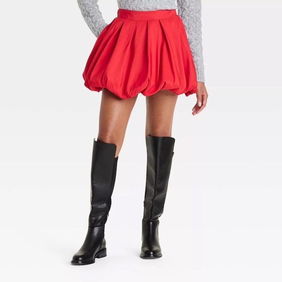 A New Day Bubble Hem Mini Skirt