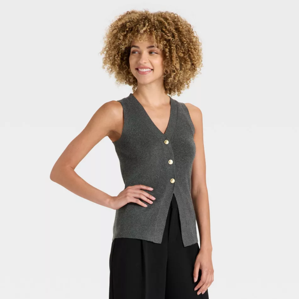 A New Day Button Sweater Vest