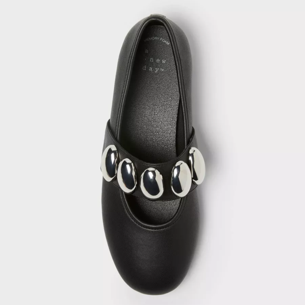 A New Day Genevieve Oversized Dome Stud Mary Jane Flats