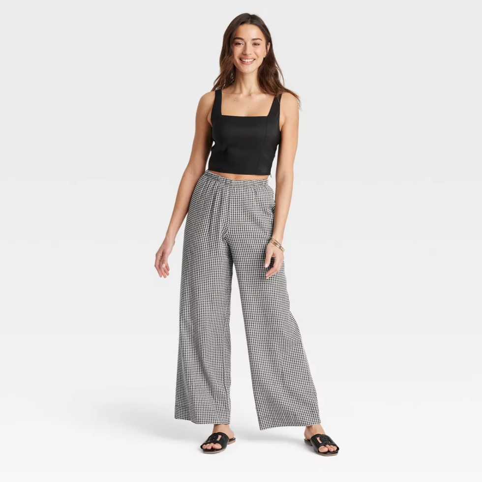 A New Day Mid-Rise Wide Leg Linen Pull-On Pants