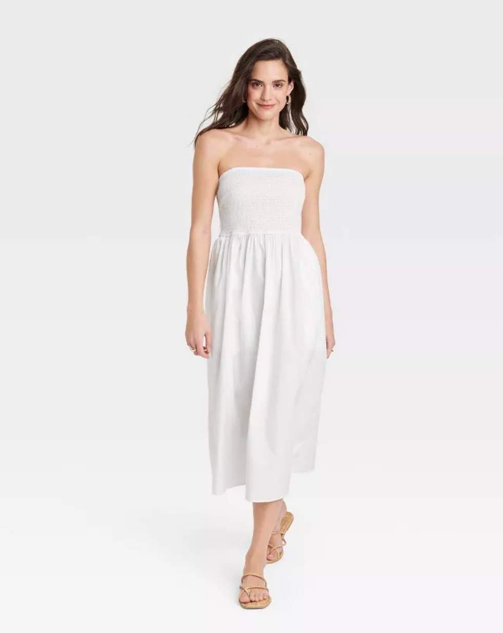 A New Day Strapless Smocked Tube Sundress