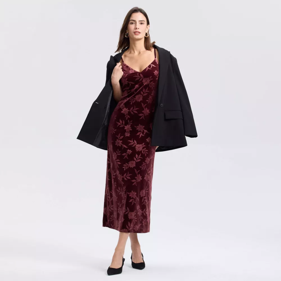 A New Day Velvet Midi Slip Dress