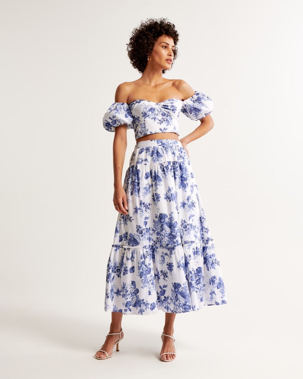 Abercombie Poplin Off The Shoulder Set