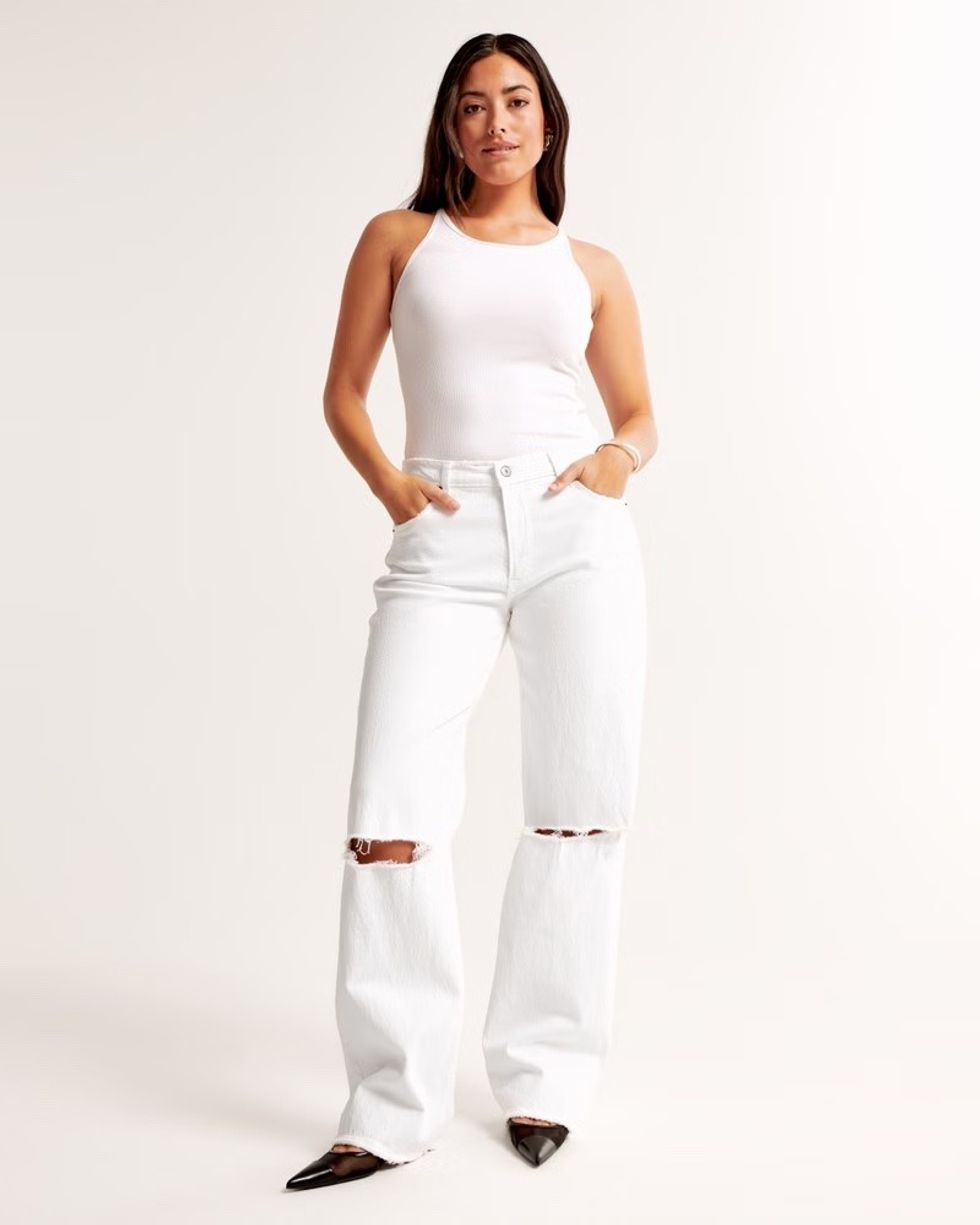 Abercrombie Curve Love Ripped Jeans