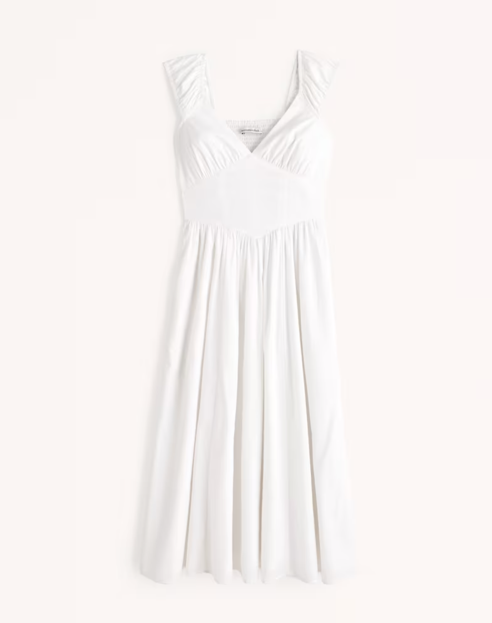 Abercrombie & Fitch Cap Sleeve white midi dresses