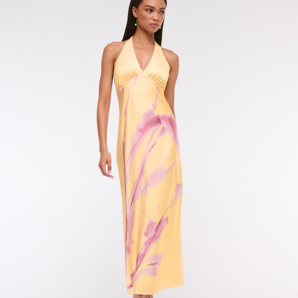 Abercrombie & Fitch Julia Slip Halter Maxi Dress