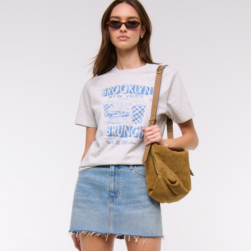 Abercrombie & Fitch Mid Rise Denim Mini Skirt