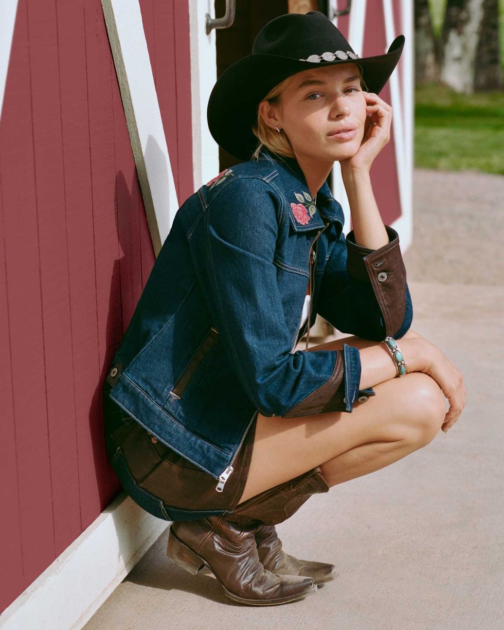 Abercrombie & Fitch x Kemo Sabe Embroidered Denim Zip-Up Jacket