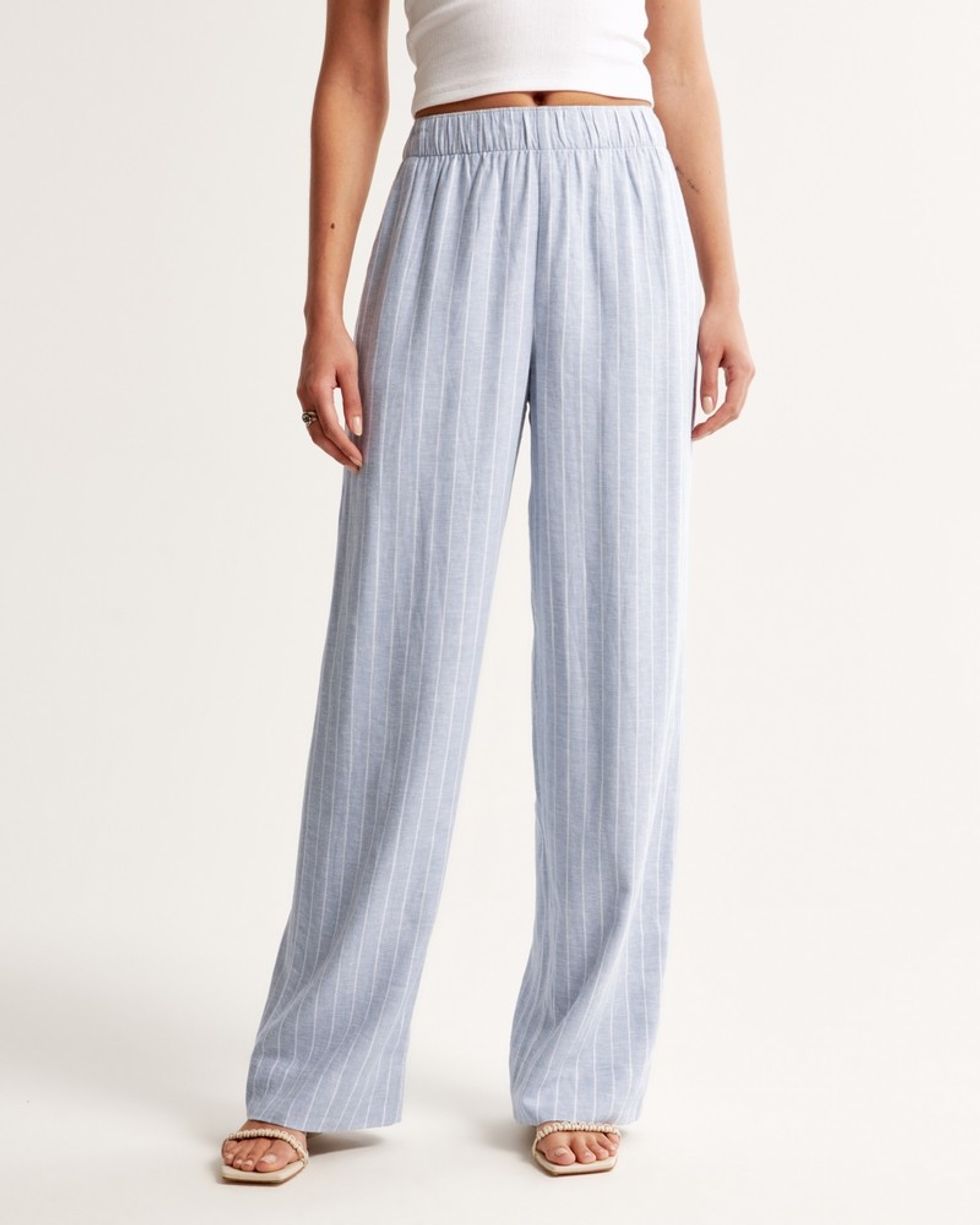 Abercrombie Linen-Blend Pull-On Pant
