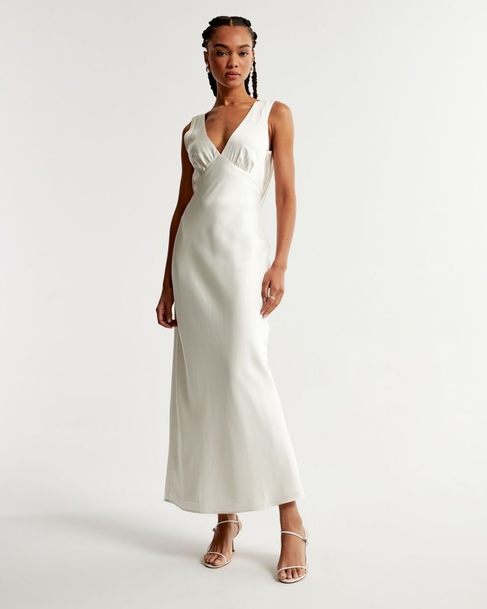 Abercrombie Plunge Satin Dress