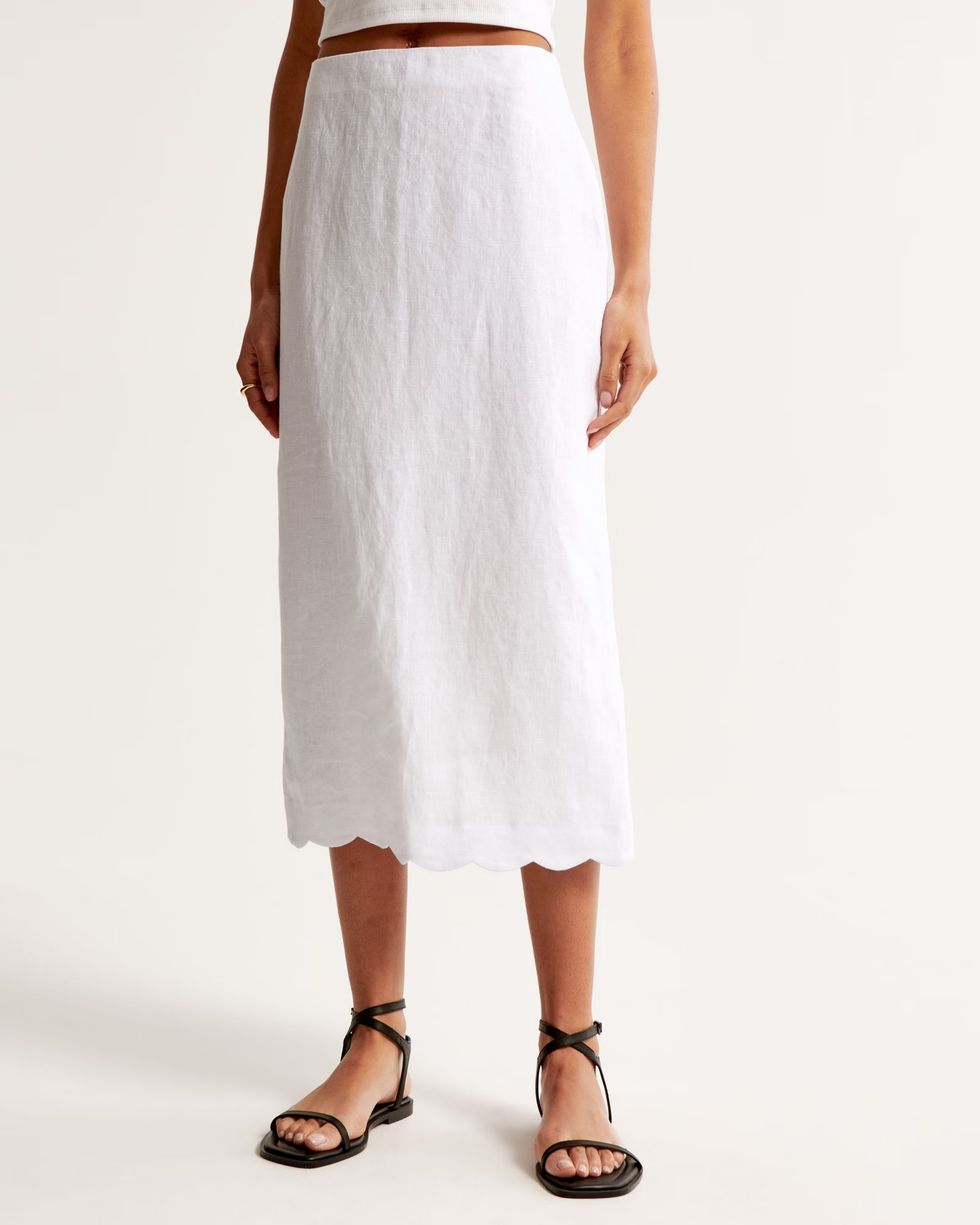 Abercrombie Scalloped Straight Skirt