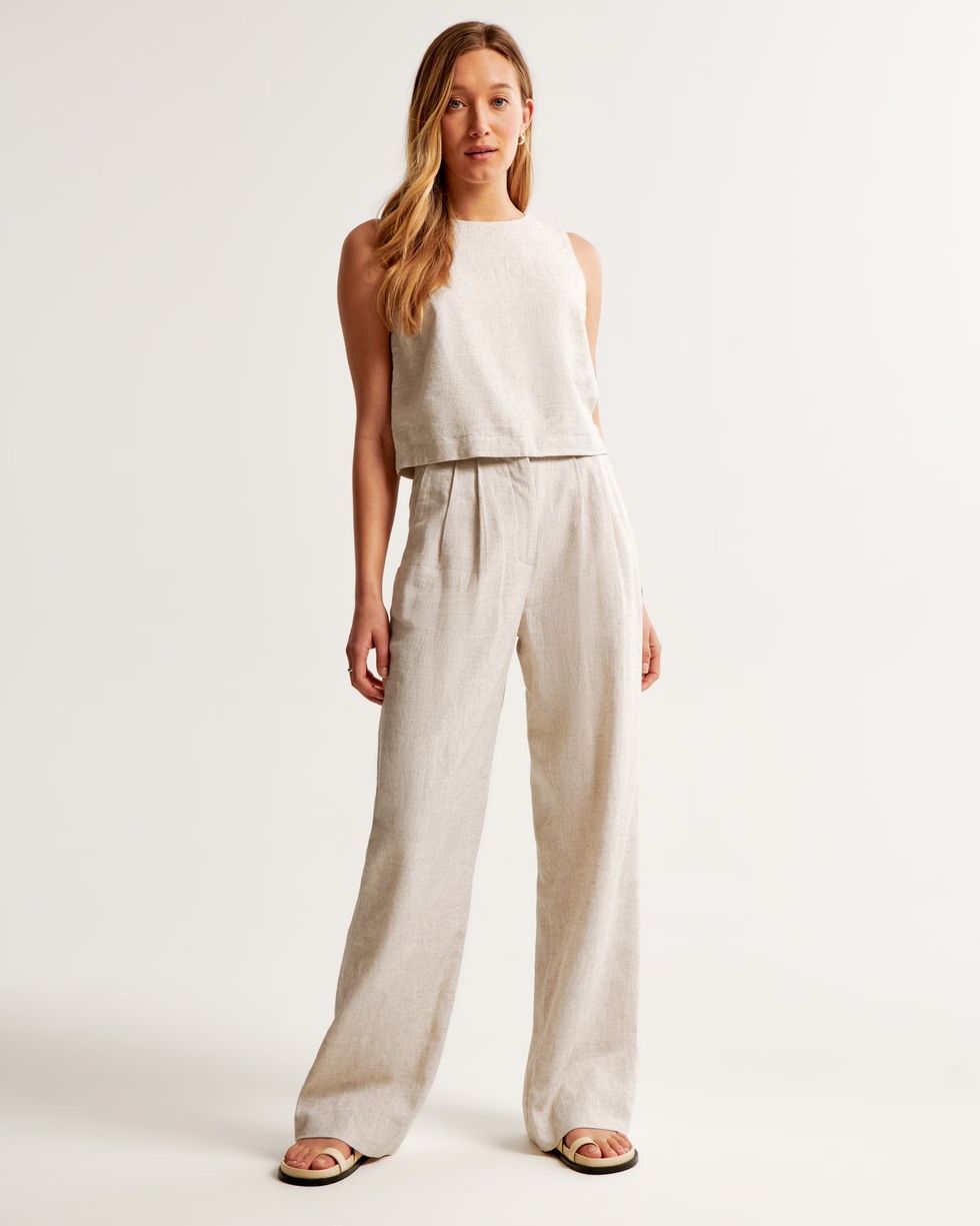 Abercrombie Sloane Tailored Linen Pants