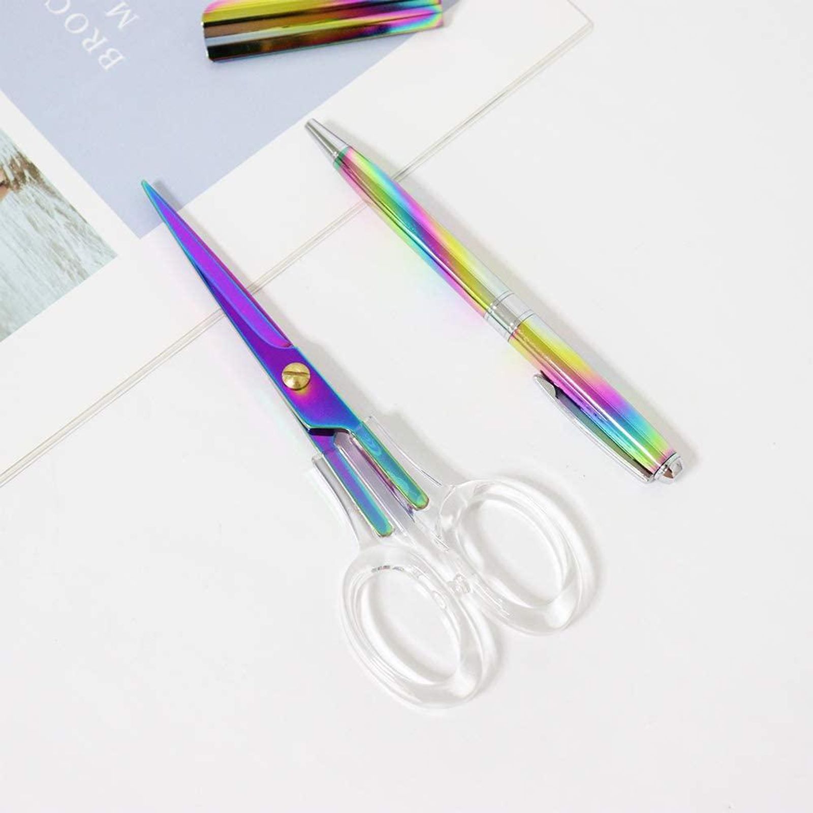 Acrylic Rainbow Multipurpose Scissors school supplies