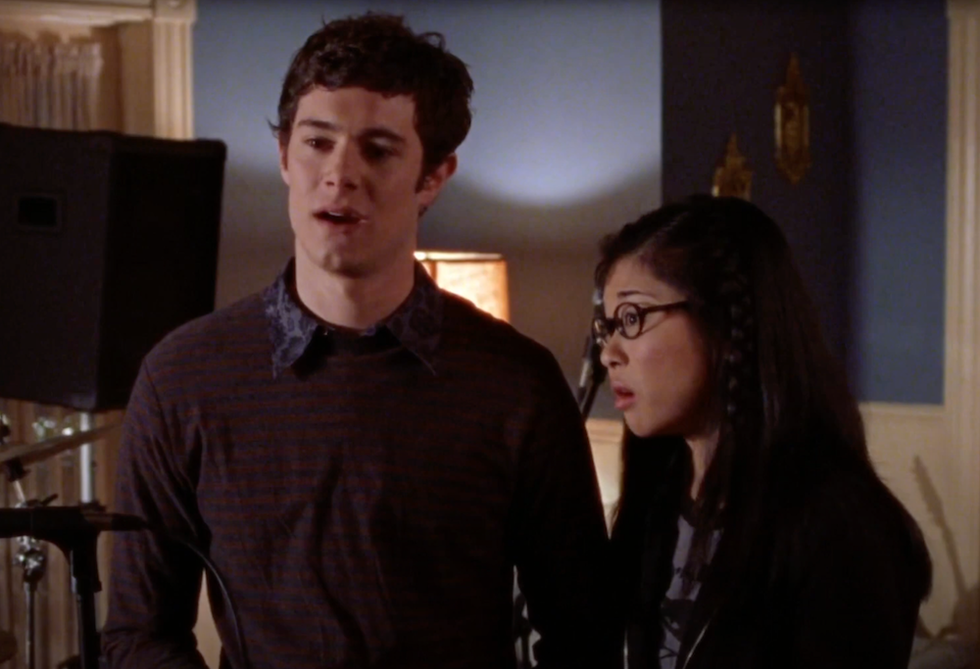 Adam Brody as Dave Rygalski and Keiko Agena as Lane Kim in Gilmore Girls