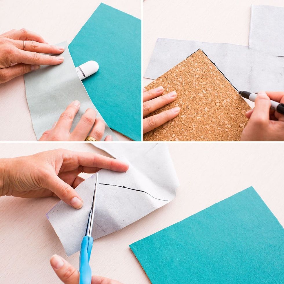 Adding-Pocket-Part-1 with teal leather