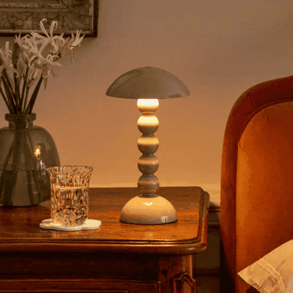 Addison Ross Cappuccino Lacquer Rechargeable Bobbin LED Lamp