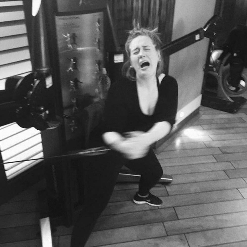 adele gym struggle